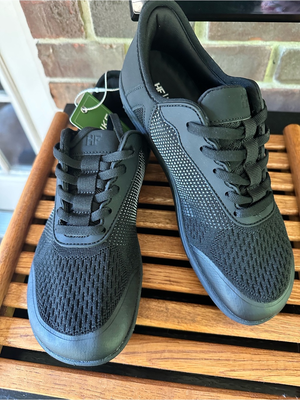 New Hike mens footwear black Knit Athletic Lace-Up Trainers shoes
